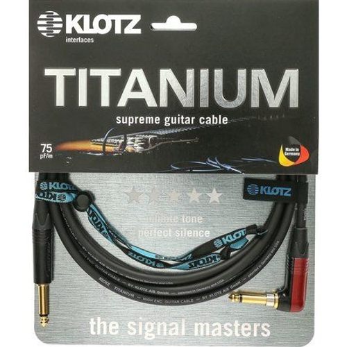 Klotz TIR-0450PSP TITANIUM инструментальный кабель моно джек/угл моно джек, 4,5 м, разъемы Klotz