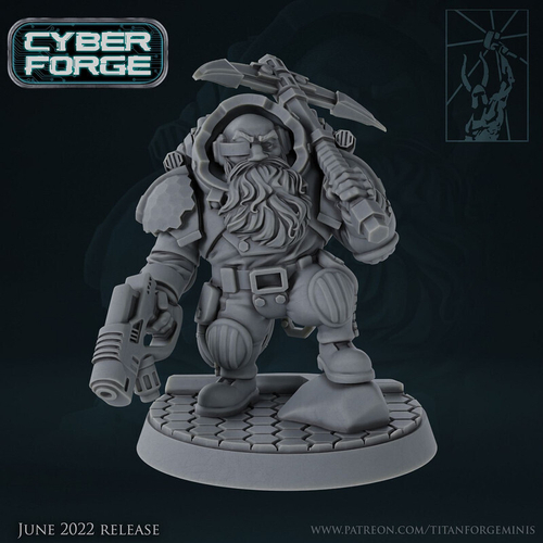 Дворф Разведчик Deep Rock Galactic Xenos Armies Leagues of Votann Einhyr Hearthguard миниатюра для dnd, днд, pathfinder, фентези, Настольная игра, НРИ, Варгейм, РПГ