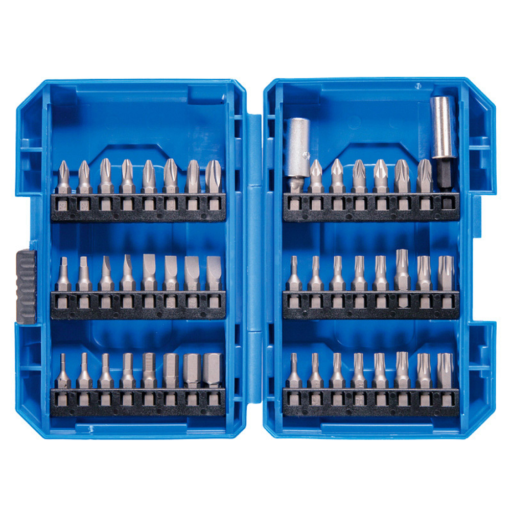 Набор вставок (бит) 1/4", HEX, TORX, SQUARE, Phillips, Pozidriv, Slotted, 49 предметов KING TONY 1049CQ