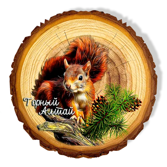 Магнит спил "Белочка"