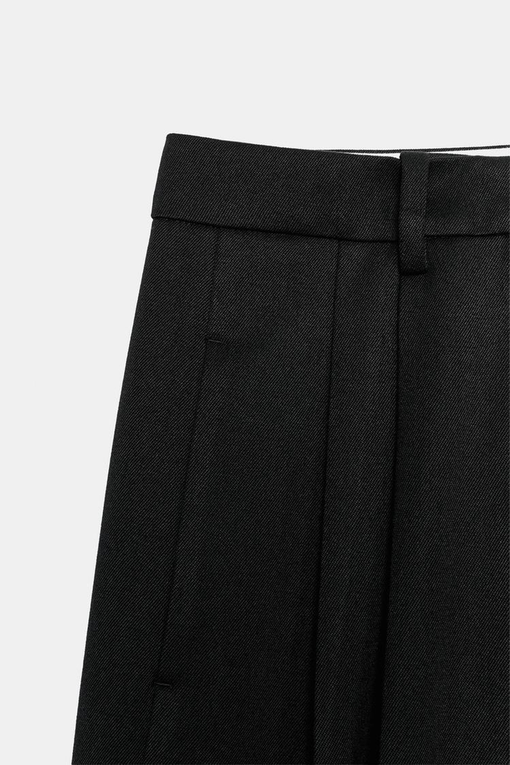 ZARA БРЮКИ СО СКЛАДКАМИ — ZW COLLECTION, ЧЕРНЫЙ