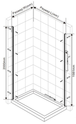 Душевой уголок Vincea Экстра (Extra) VSR-1E809080CLB, 800/900*800, черный, стекло прозрачное