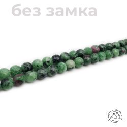 Нить бусин с огранкой цоизит 8 мм