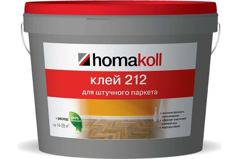 Клей для штучного паркета водно-дисперсионный Homakoll 212 14 кг