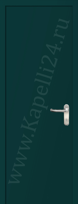 Дверь влагостойкая пластиковая KAPELLI multicolor ДГ RAL 6004 Сине-зеленый + коробка