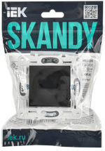 SKANDY Розетка без заземления без защитных шторок 10А SK-R02Bl черный IEK
