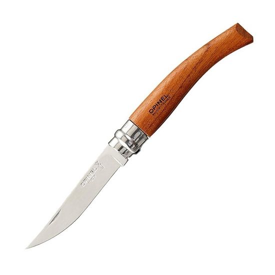 Складной нож филейный Opinel №10, нержавеющая сталь, рукоять бубинга, 000013 c клинком из стали Sandvik™ 12С27