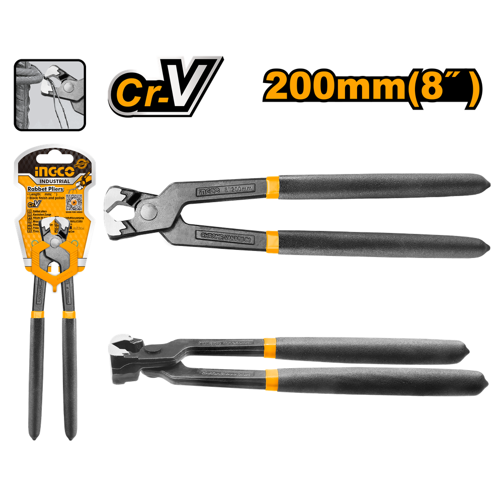 Монтажные вязальные клещи INGCO HRP02200 INDUSTRIAL 200 мм Монтажные вязальные клещи INGCO HRP02200 INDUSTRIAL 200 мм