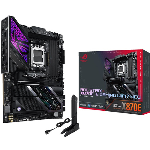 Материнская плата ASUS ROG STRIX X870E-E GAMING WIFI7 NEO (AM5/AMD X870E/4xDDR5/2xPCI-Ex16/5xM.2/SB/Wi-Fi/HDMI/2xDP/ATX)