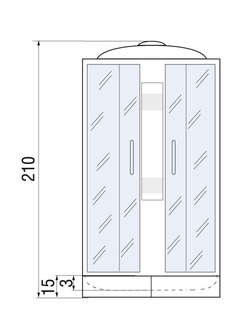 Душевая кабина RIVER NARA LIGHT 80/15 МТ 80x80x210 10000001686 Универсальная Четверть круга