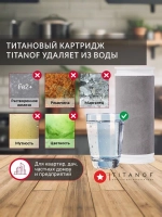 Титановый картридж для фильтра очистки воды TITANOF SL8, производительность до 500 л/час