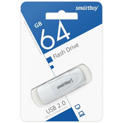 Флеш-накопитель 64 Gb Smartbuy Scout White