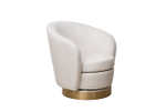 Кресло Garda Decor Наполи (Napoli) вращающееся, рогожка бежевая Koza2601-ECRU 76*76*76 см