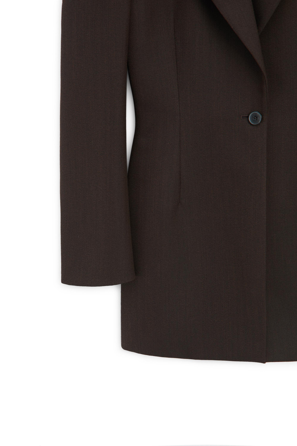 Massimo Dutti Пиджак из 100% шерсти с пуговицами - Limited Edition, коричневый