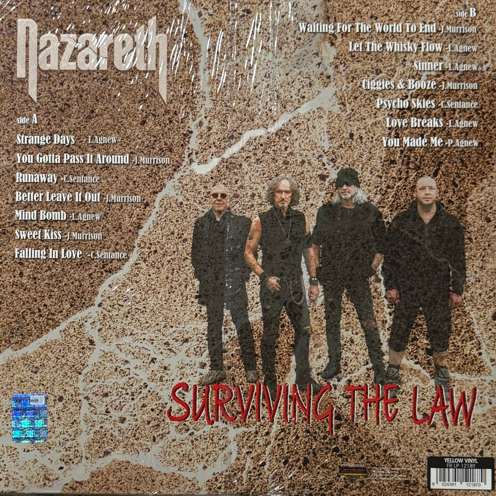 Nazareth ‎– Surviving The Law (Европа 2022г.) Yellow
