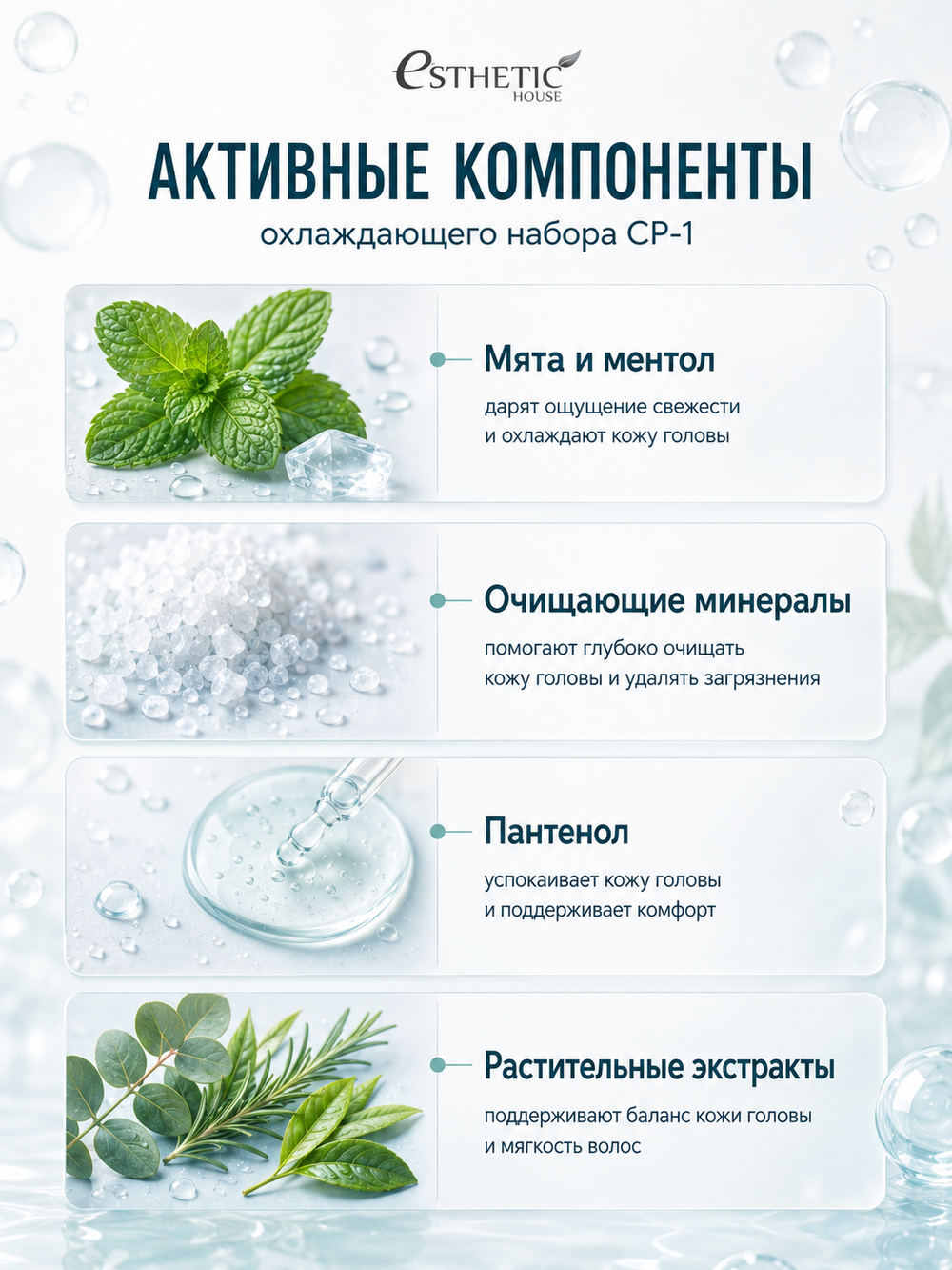 ESTHETIC HOUSE Набор Шампунь Cool Mint , 500мл и Скраб CP-1 Scalp Scaler, 35мл