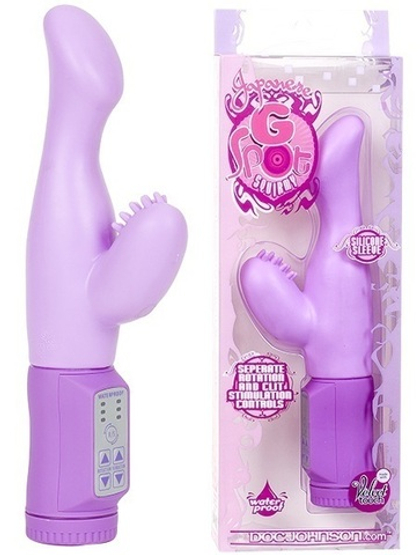 Лавандовый  вибратор-ротатор G-spot