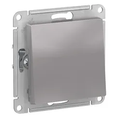 Переключатель проходной одноклавишный Systeme Electric AtlasDesign Aqua Алюминий ATN440361
