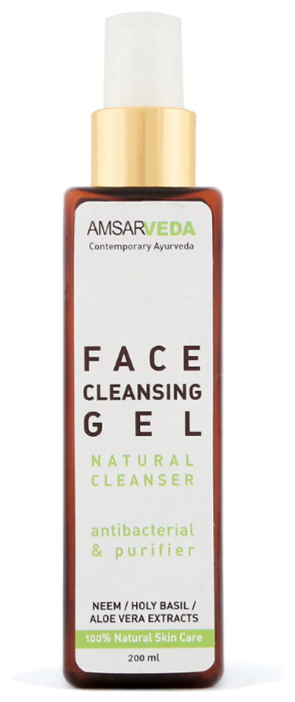 Amsarveda Гель очищающий Face Cleansing Gel для жирной и комбинированной кожи лица, 200 мл