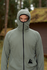 Худи Called a Garment Grid-Tex Hoodie "Olive Grey"