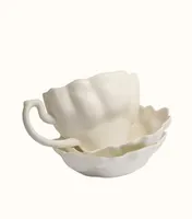 Кружка – Райская, белая матовая, платиновая окантовка, 430 мл | Htonic ceramic