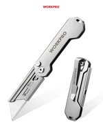 Нож строительный выдвижной универсальный + 3 лезвия WORKPRO WP213008
