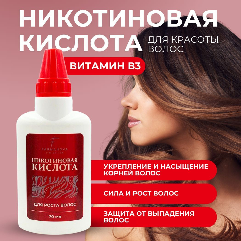 Сыворотка от выпадения волос для их роста и укрепления. Никотиновая кислота 100мл.