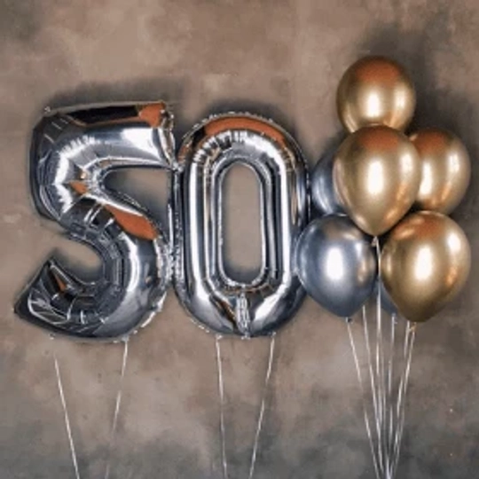 Композиция из шаров на юбилей 50 лет