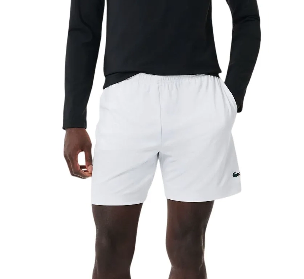 Мужские теннисные шорты Lacoste Regular Fit Ultra Dry Sport - white
