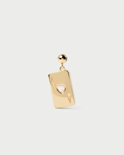 Подвеска-шарм Ace Of Hearts серебро 925 пробы покрытое золотом