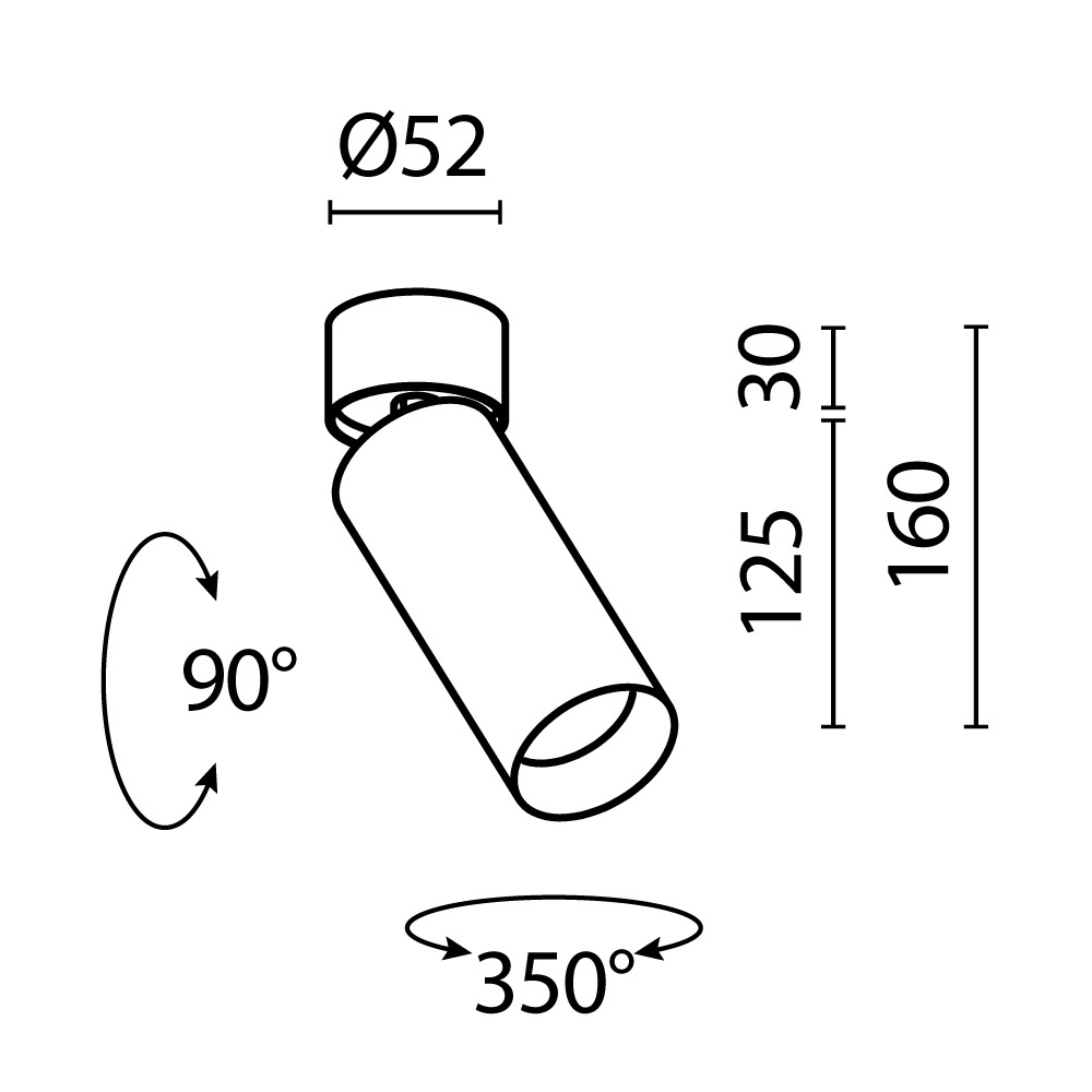 Потолочный светильник Technical C055CL-L12W3K-SS-W