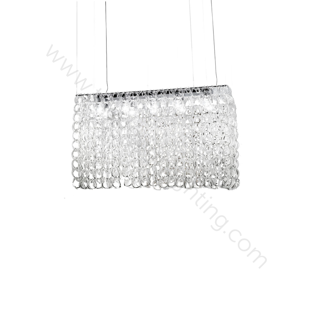 Pendant design lamp Giogali SP RE2 by Vistosi (Clear)
