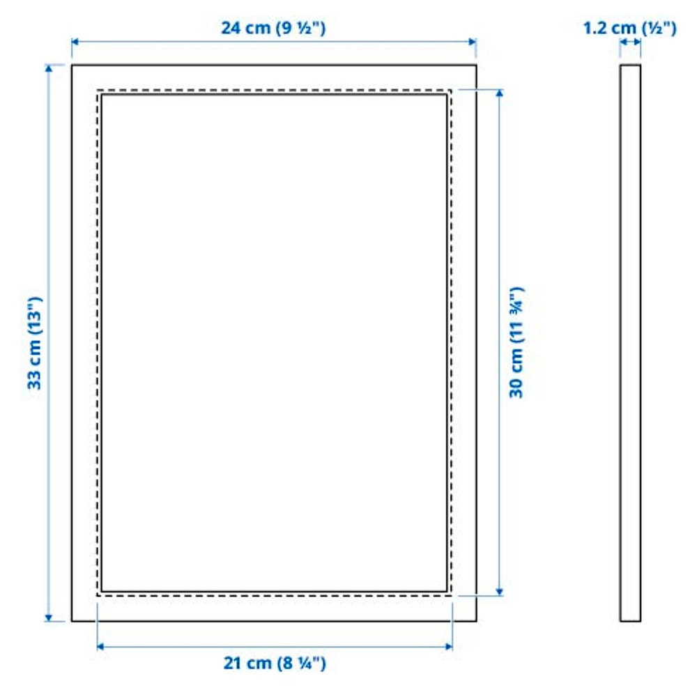 IKEA FISKBO  (ИКЕА ФИСКБО)  -  Рамка - чёрный 21х30 см