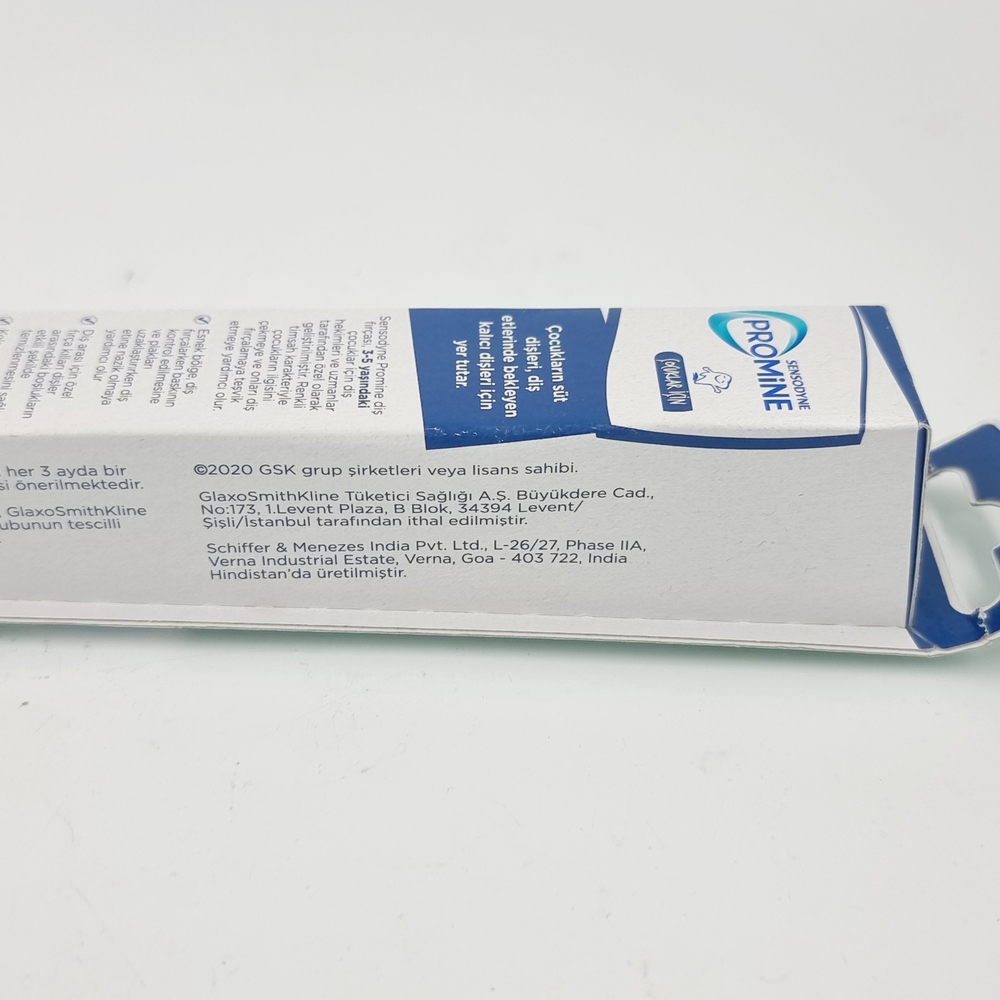 Sensodyne детская зубная щетка Promine от 3 до 5 лет, мягкая, зелены крокодил