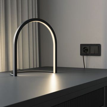 Настольная светодиодная лампа LED 16W 3000К 608051 LED чёрный Over Eurosvet