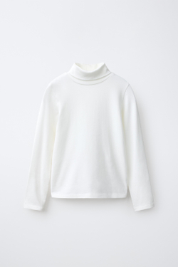 ZARA ФУТБОЛКА С МОДАЛОМ, БЕЛЫЙ