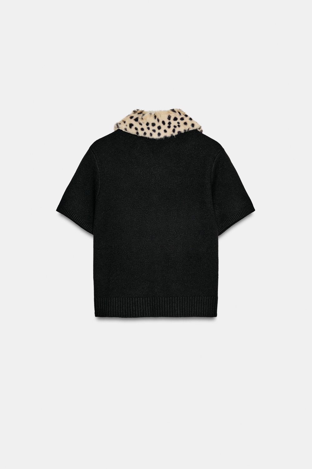 КАРДИГАН СО СЪЕМНЫМ ВОРОТНИКОМ ИЗ ИСКУССТВЕННОГО МЕХА — ZARA