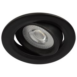 Светильник светодиодный встраиваемый ЭРА KL LED 22A-5 4K BK 5Вт 4000K круглый поворотный черный | Встраиваемые LED светильники