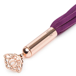 Фиолетовая мини-плеть Cherished Collection Suede Mini Flogger - 30 см. (Цвет: фиолетовый)