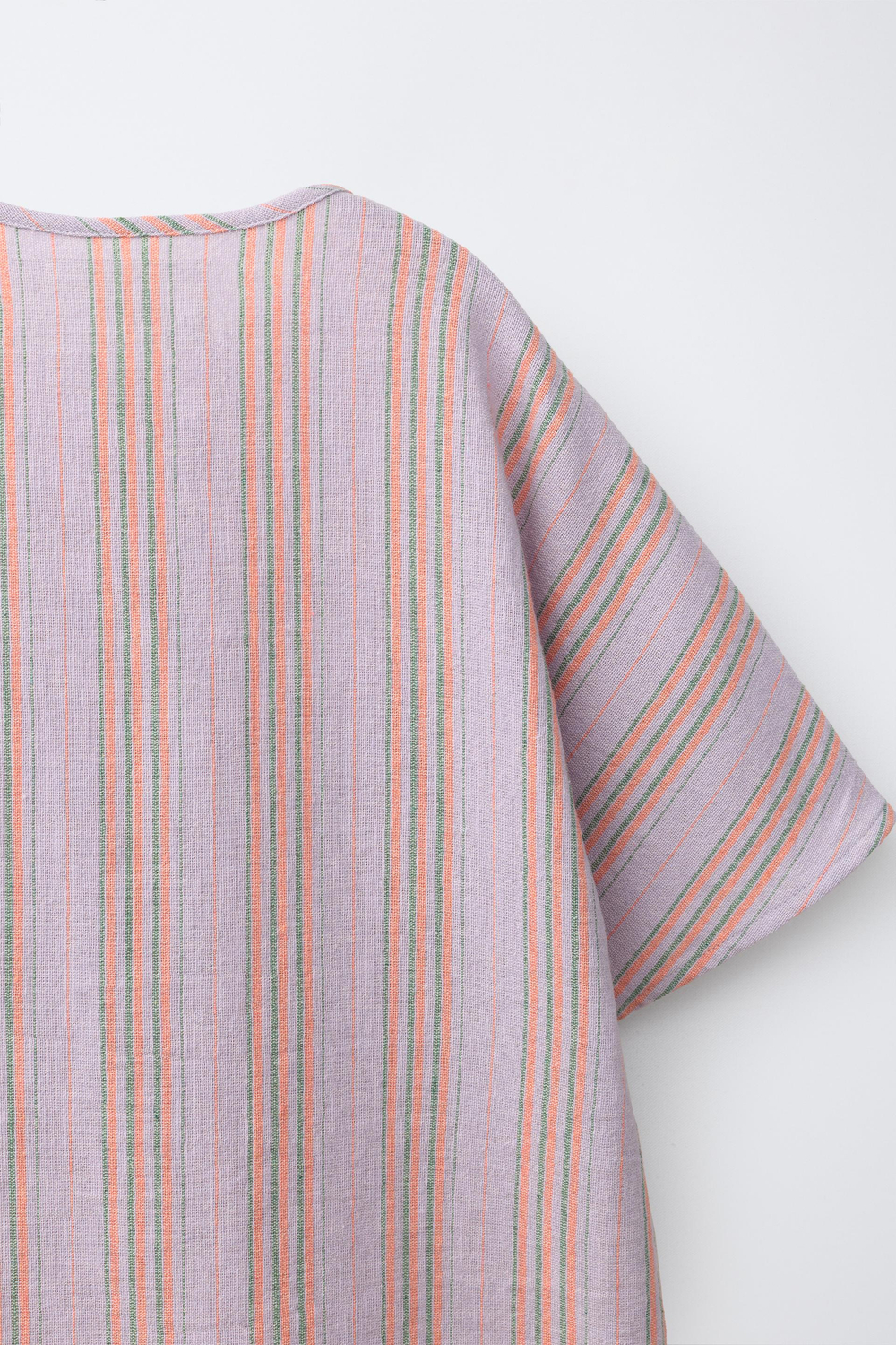 ZARA РУБАШКА В ПОЛОСКУ, РОЗОВЫЙ/ЛИЛОВЫЙ