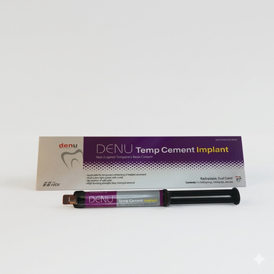 Стоматологический цемент двойного отверждения, 5 мл (13 г), Denu Temp Cement Implant