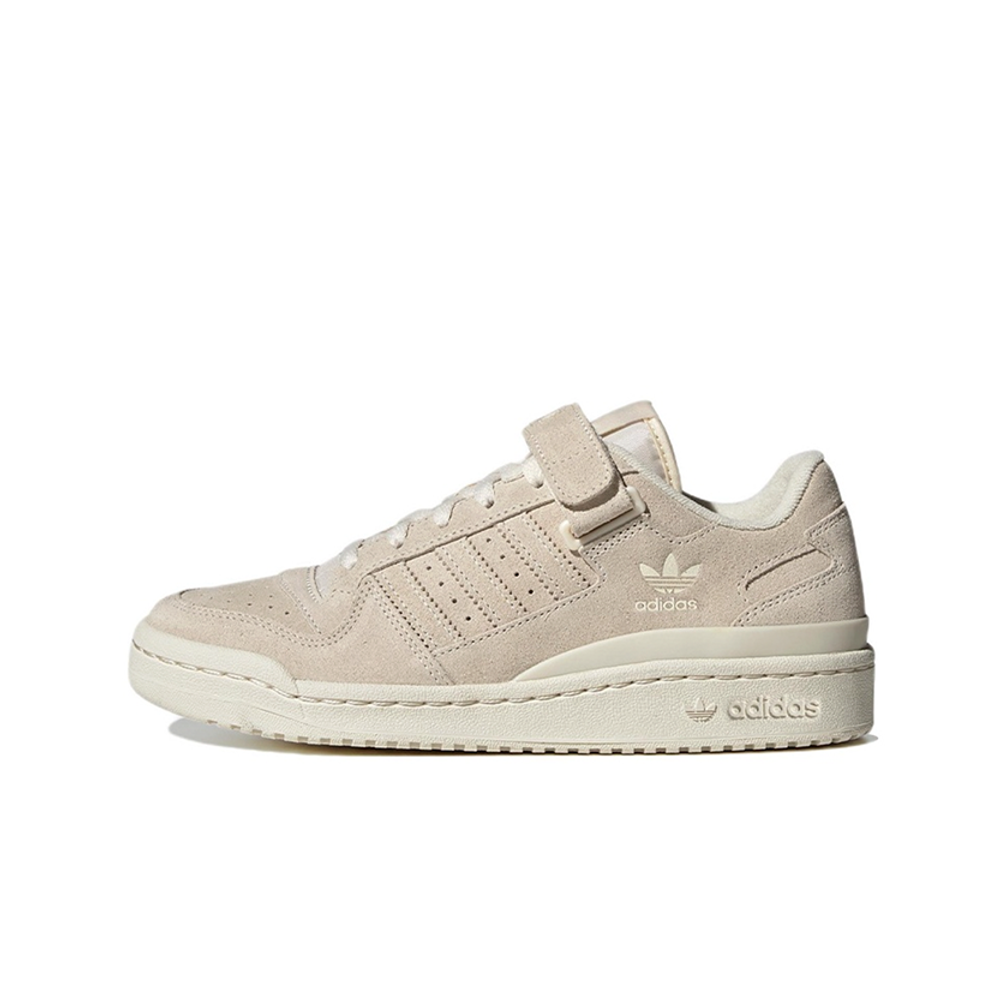 alt="adidas Forum Low Wonder White FZ6534 женские белые замшевые кроссовки вид сбоку на белом фоне"