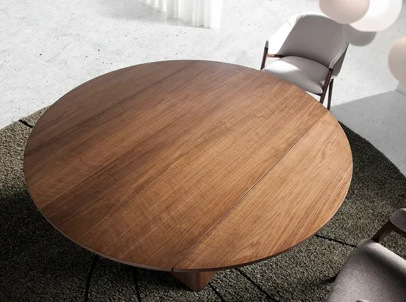 Стол раздвижной Angel Cerda D2063AA, 80-Ø140 см, орех