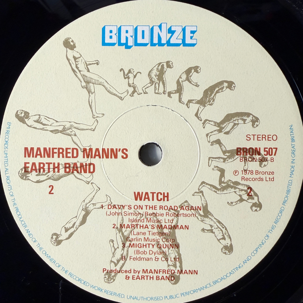 Manfred Mann's Earth Band ‎– Watch (Англия 1978г.)