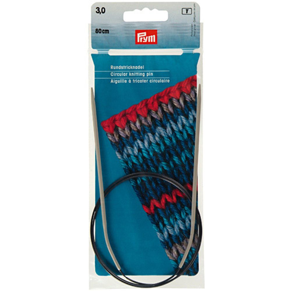 Спицы круговые Prym ⌀3,0 мм, 80 см, S090347 Спицы круговые Prym ⌀3,0 мм, 80 см, S090347