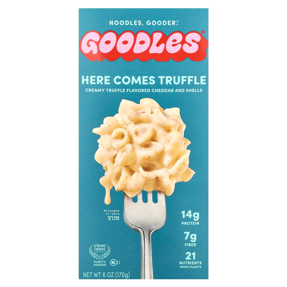 Goodles, Here Comes Truffle, сливочный трюфель, чеддер и ракушка, 170 г (6 унций)