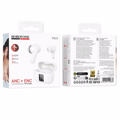 Беспроводные наушники ANC+ENC Borofone FQ13 (white)
