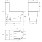 Унитаз моноблок BelBagno Lounge BB8618CPR-MN/SC с сиденьем Микролифт