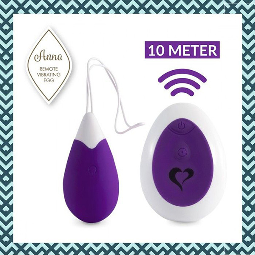 Фиолетовое виброяйцо на радиоуправлении Feelz Toys Anna Vibrating Egg Remote