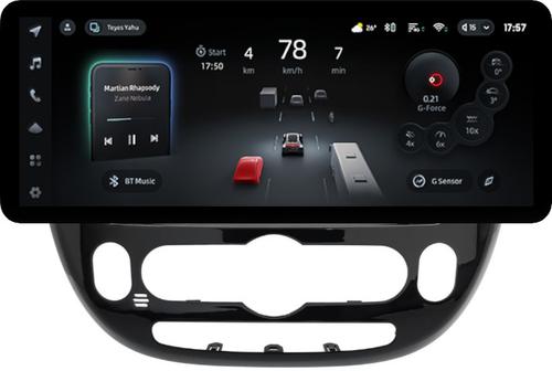 Магнитола для KIA Soul 2 2014-2019 (климат на штатном экране) - Teyes CC4PRO монитор 12.3" 2K QLED + рамка 9, Android 13, Быстрейшая, Snapdragon 778G, ИИ, CarPlay, DSP, 4G SIM-слот